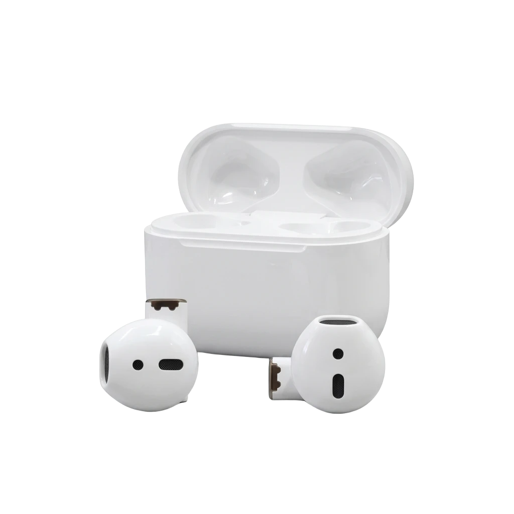 White AirPods Pro 5s studio detail